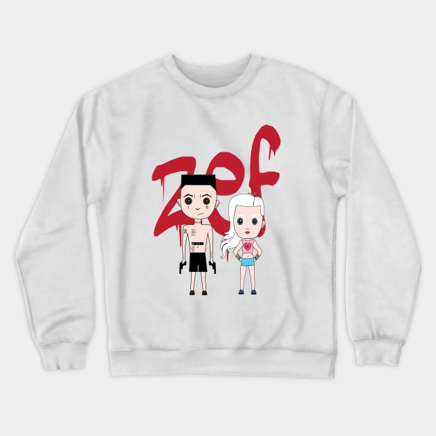 Die Antwoord Cartoon Style Crewneck Sweatshirt by BasicBeach